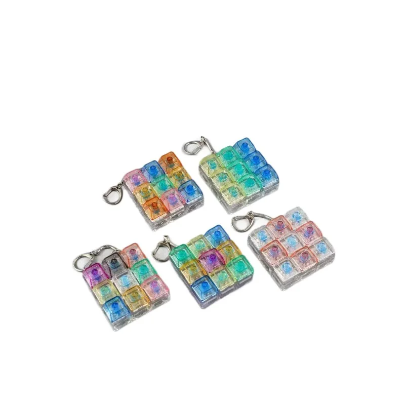 Tester przełączników klawiatury mechanicznej, brelok antystresowy z diodą LED, DIY keycap, clicker do redukcji stresu, prezent na biurko do biura, prezent na stres. — 2