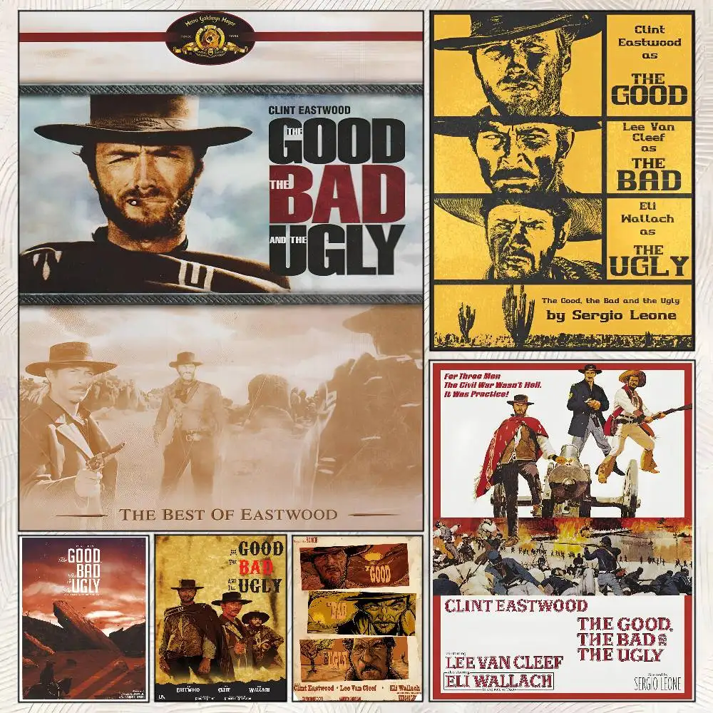 The Good The Bad And The Ugly Poster Self-adhesive Art Room Entrance Restaurant Wall Decor Art Painting
