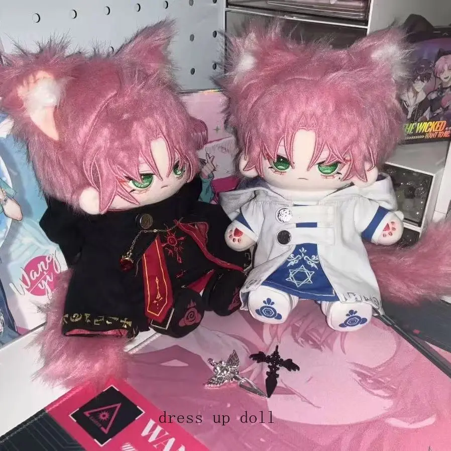 

Cute 20cm No Attributes Pink Hair Monster Plush Doll Body Dress Up Clothes Plushies Stuffed Toys Anime Boy Figures Birthday Gift