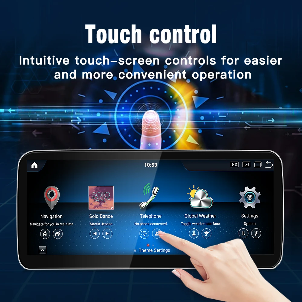 STWEI Snapdragon 665 Zinc Alloy Car Screen For Mercedes Benz A Class W176 GLA X156 C117 2400*900 Wireless CarPlay Android Auto