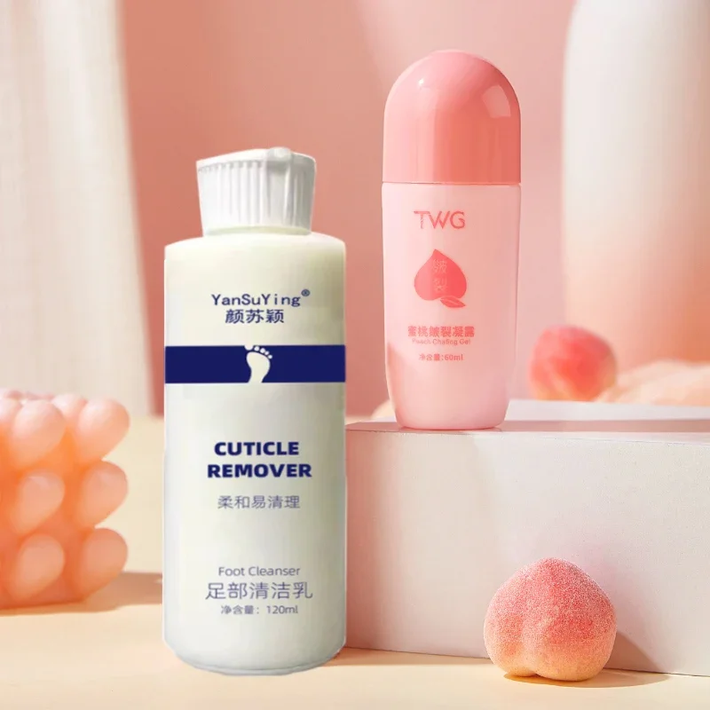 120ml Foot Exfoliator Softener 60ml Chafing Gel 6 Seconds Remove Dead Skin Calluses Anti-Cracked Heel Enhancer Nail Pedicure