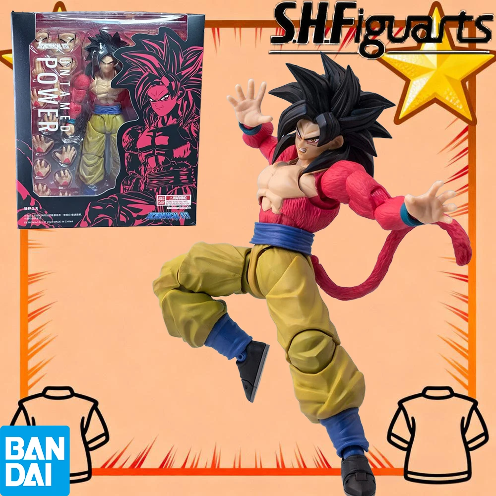 100% أصيلة في المخزون بانداي S.H.Figuarts لعبة دراغون بول سوبر سايان 4 فيغيتا و غوكو عمل الشكل جمع لعبة مجسمة #2