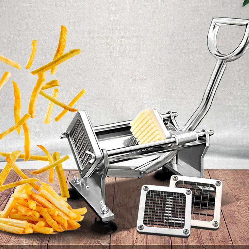 Manual Fries Machine Commercial Vegetable Fruit Dicer Potato Cucumber Radish French Fry Cutters With 304 Stainless Steel Blades