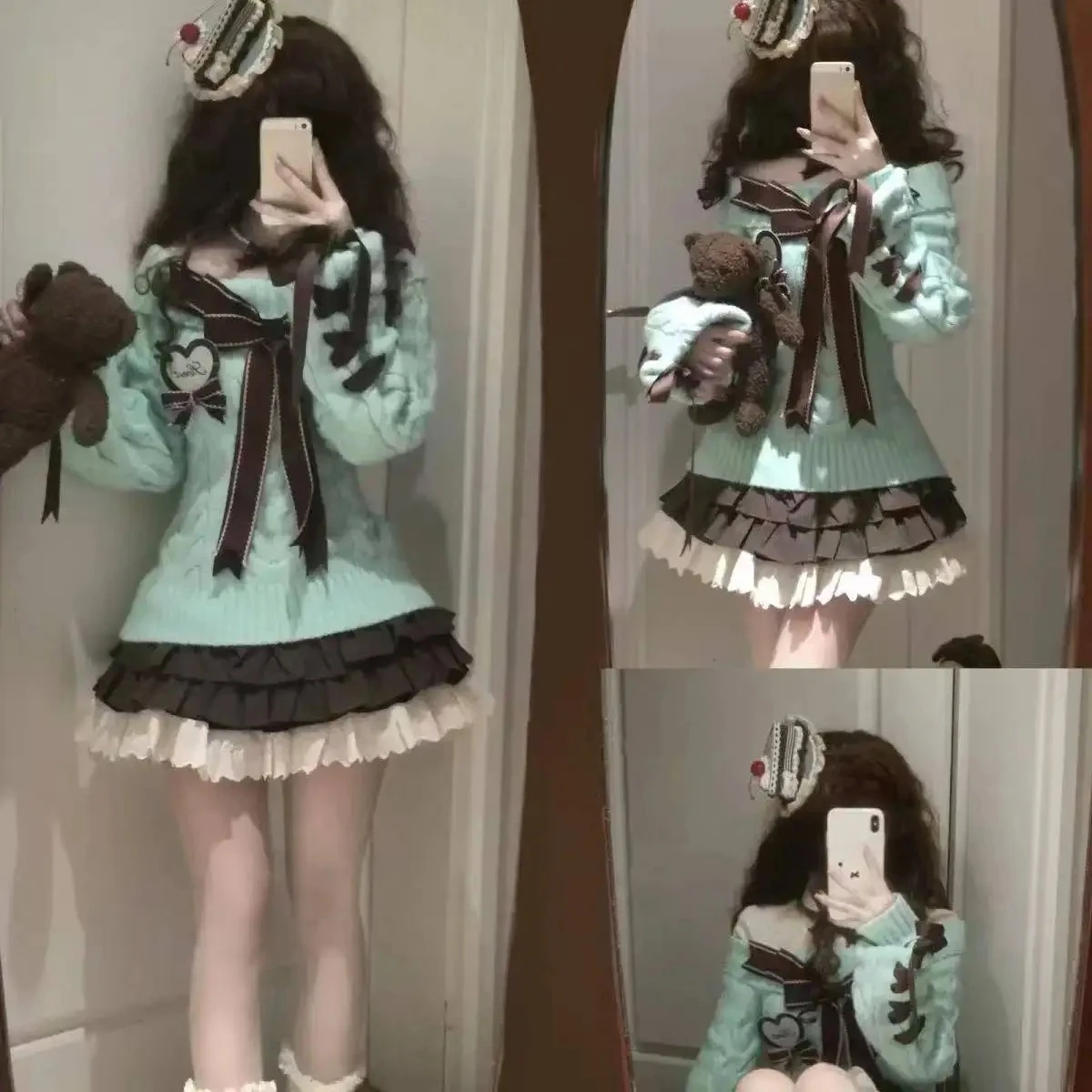 Autunno Inverno Dolce Sexy Y2k E-girls Slim Fit Maglioni con spalle scoperte Maglione lavorato a maglia Casual Manica lunga Moda coreana Pullover