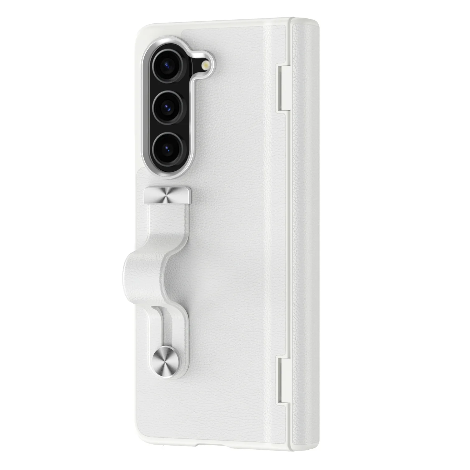 

case for Samsung Z FOLD 7 6 5 4 3 Vegan leather wristband stand case film full coverage shock proof protective case Anti-Scratch