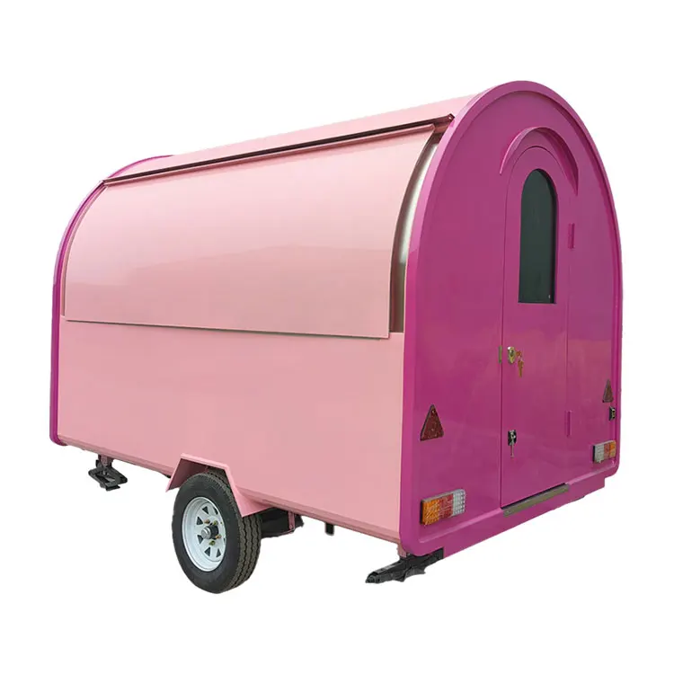 

Fast Food Truck Trailer Mini Shop on Wheels Outdoor Vending Cart UK Standard Electric Concession Catering Truck