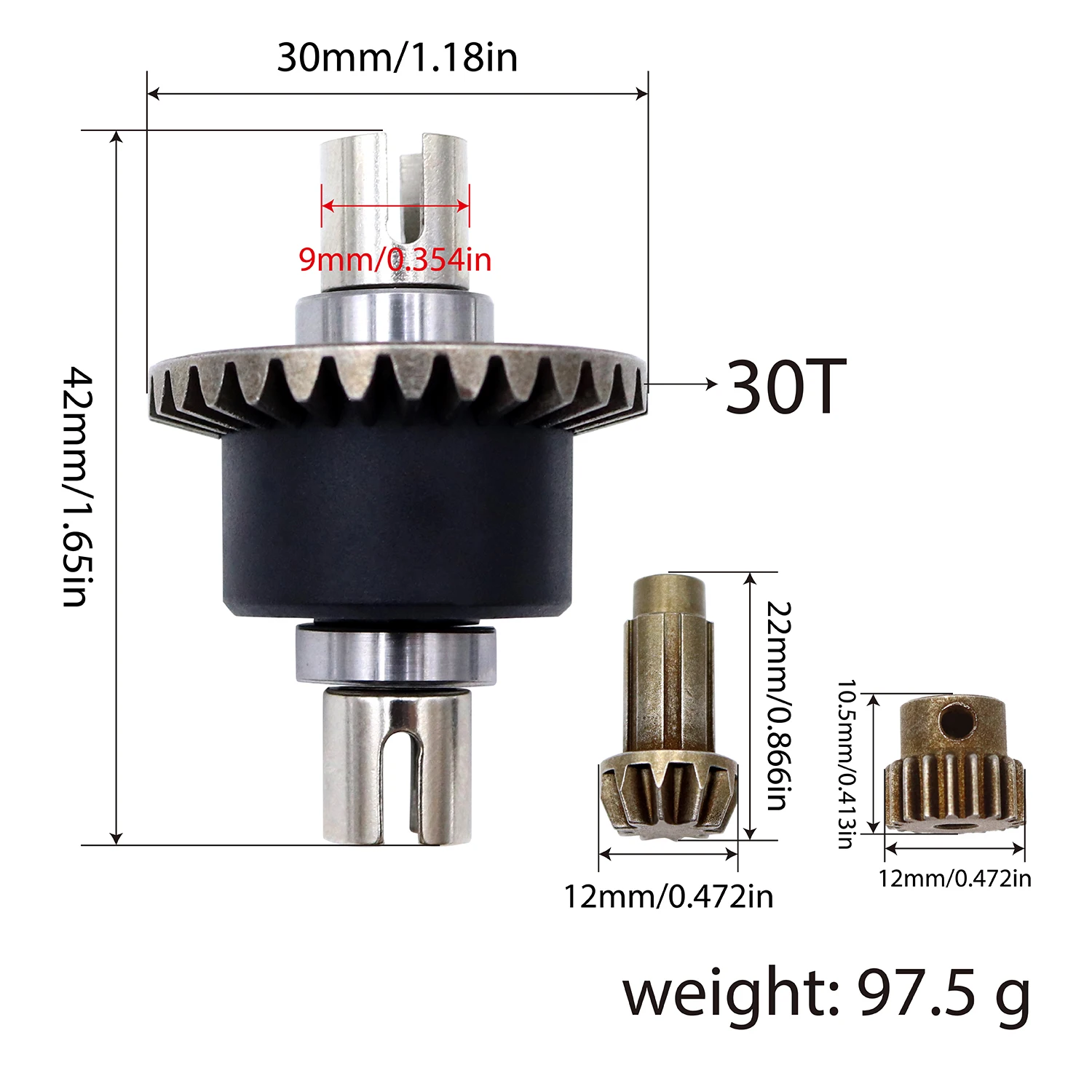 Metal Differential and Gear Set CVD Shaft For SCY 16101 16102 16103 16201 Pro 1/16 Brushless RC Car Upgrades Parts Accessories