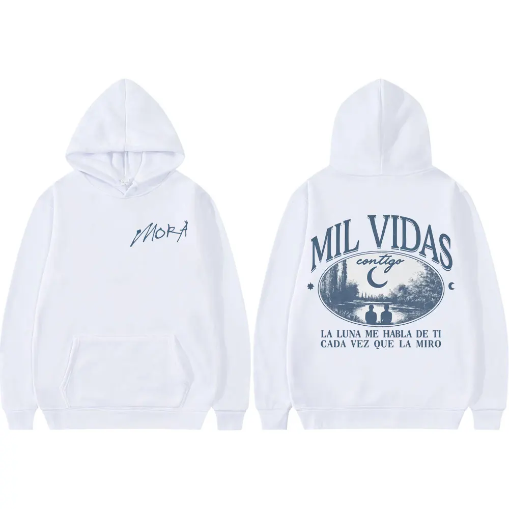 

Rapper Mora Lo Mismo De Siempre Mil Vidas Merch Hoodies Harajuku Hip Hop Hooded Sweatshirts Men's Women Casual Fashion Pullovers