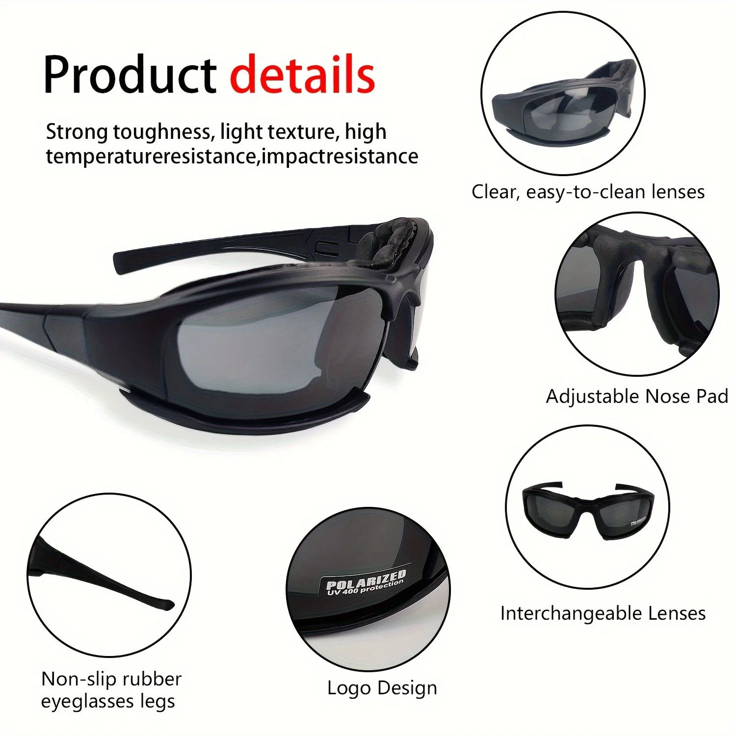 Tactical Polarized Glasses Outdoor Sport Goggles Sunglasses Free Elastic Band Men Shooting Hiking Eyewear Gafas