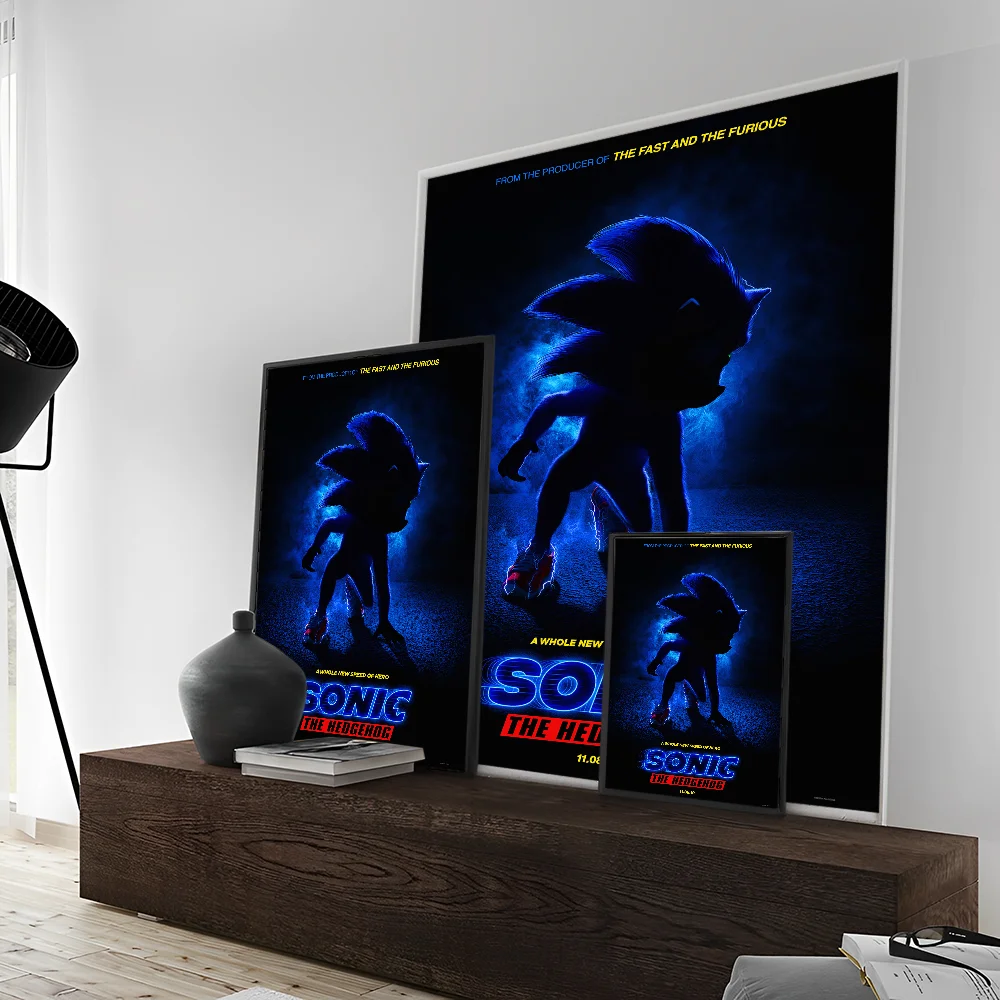 Cartoon S-Sonic Good Quality Prints and Posters HD Quality Poster Wall Art Painting Study Home Decor