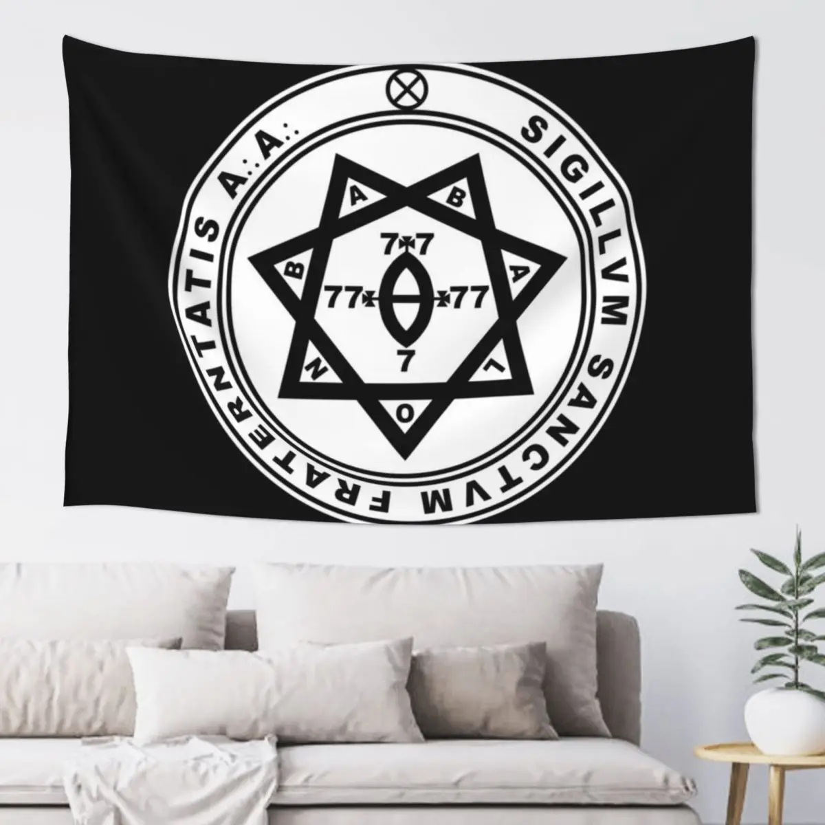 Aleister Crowley Seal - Occult - Thelema - Magick Tapestry Wall Deco Hanging Wall Tapestry