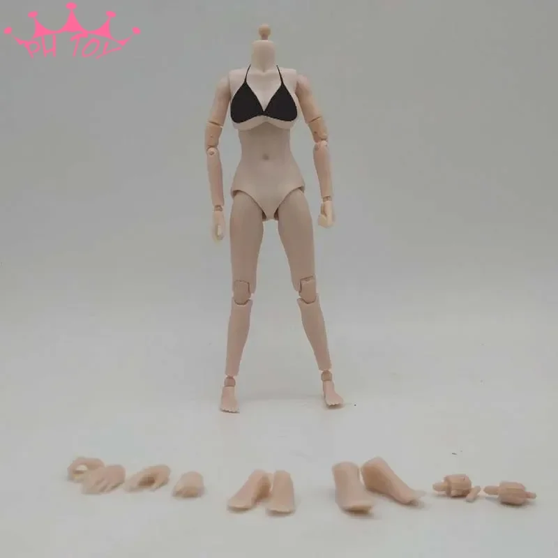 

1/12 scale Female Super Flexible Joint Body Pale color Medium Large Burst Chest Action Figure Articulated 125mm Doll Toys