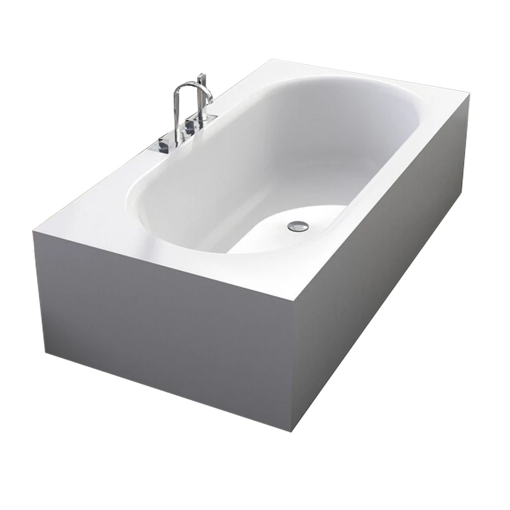 

1800x930x550mm Solid Surface Stone CUPC Approval Bathtub Rectangular Freestanding Corian Matt Or Glossy Finishing Tub RS6519A