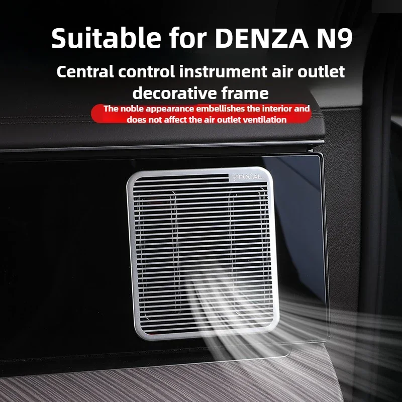 For DENZA N9 2025 2Pcs/Set Car Dashboard Air Conditioning Outlet Stainless Steel Protective Cover Car Interior Accessories