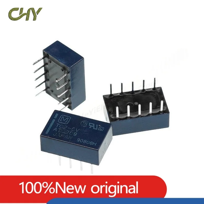 5PCS/lot NEW Signal relay TQ2-3V TQ2-5V TQ2-12V TQ2-24V TQ2 12V TQ2-48V 5VDC 1A 10PIN Two open and closed