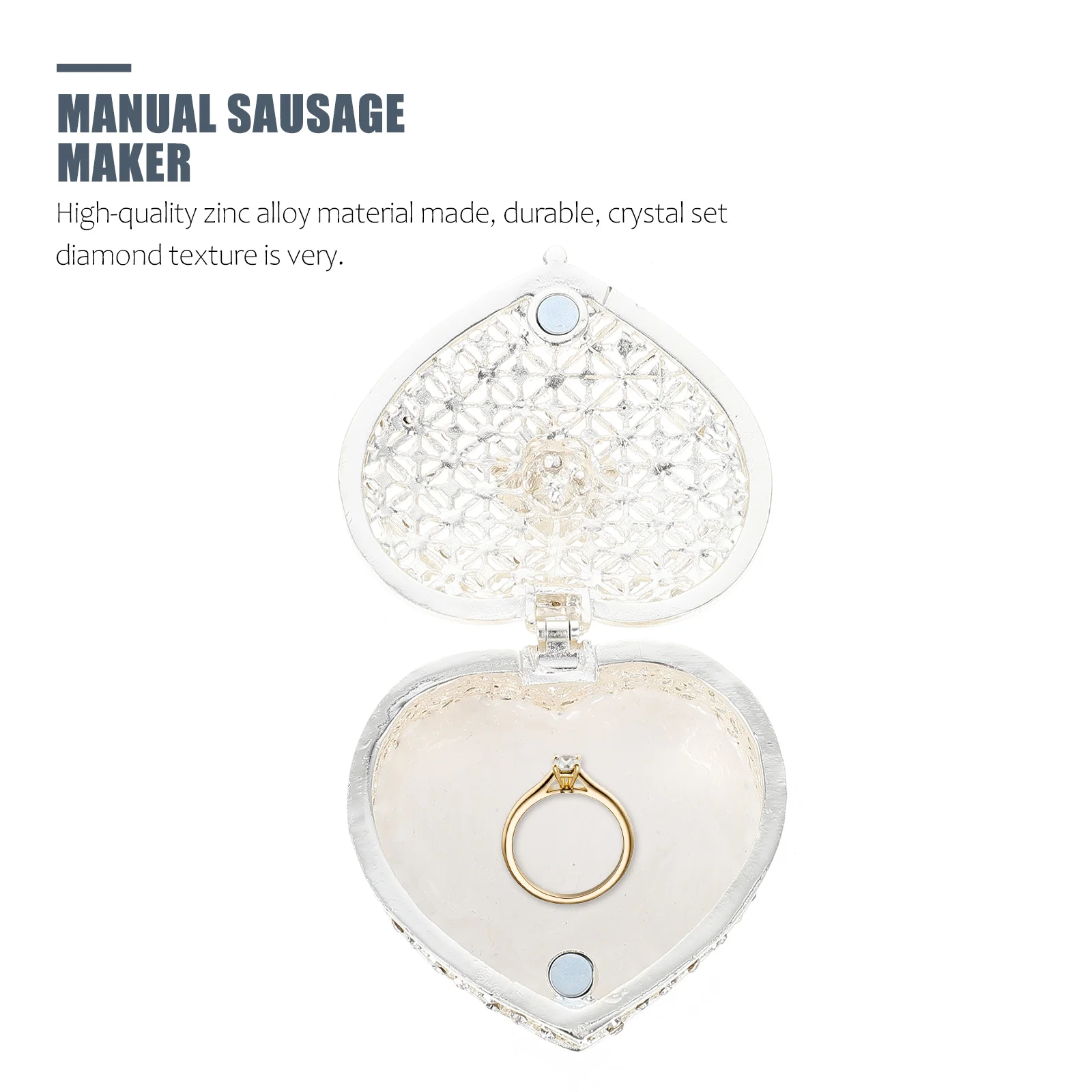 

Decorative Jewelry Box Heart-Shaped Bracelet Case Exquisite Necklace Box Household Earring Case Desktop Storage Accessory