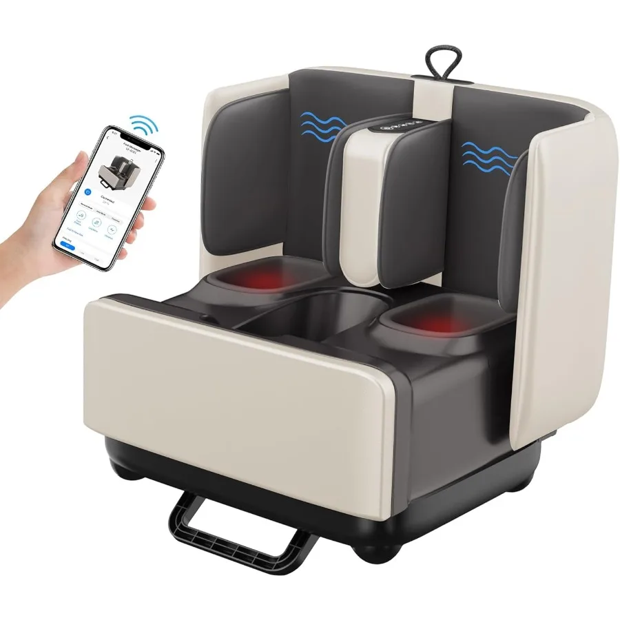 

2in1 Shiatsu Foot Massager and Foot Rest with APP Control for Foot and Calf Relief Heated Foot Massager Designed for Pain Relie