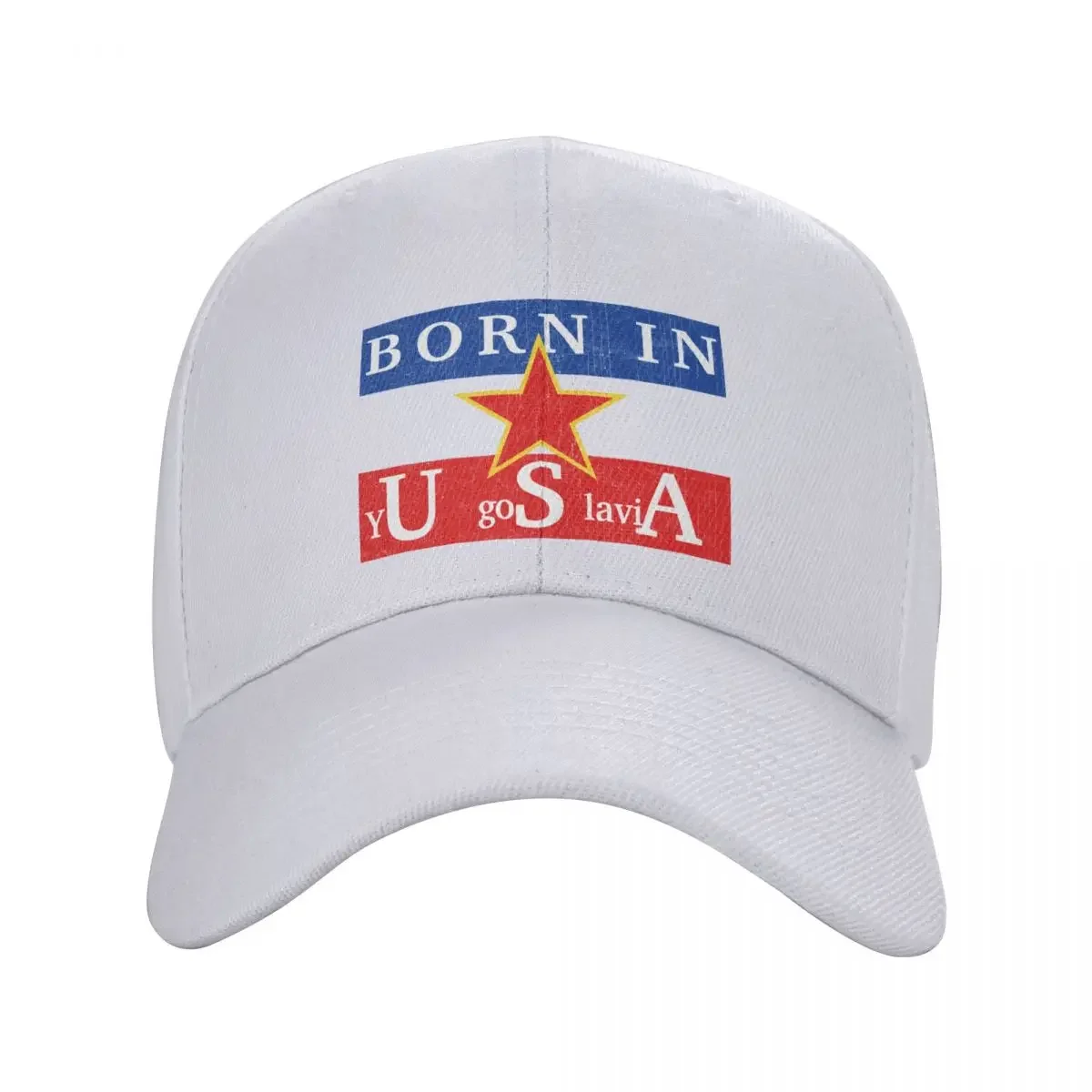 Custom Born In Yugoslavia Baseball Cap for Men Women Adjustable Yugoslav Flag Dad Hat Streetwear Snapback Caps