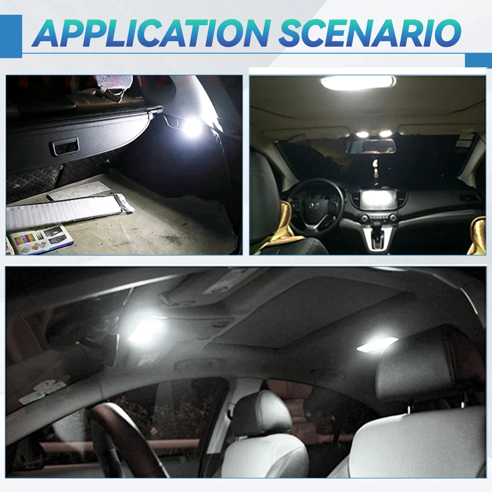 12V 30LED Interior Light Reading Light Map Light Dome Lamp Canbus White LED For Ford Ecosport Focus 2 MK2 07-14 Ford Accessories