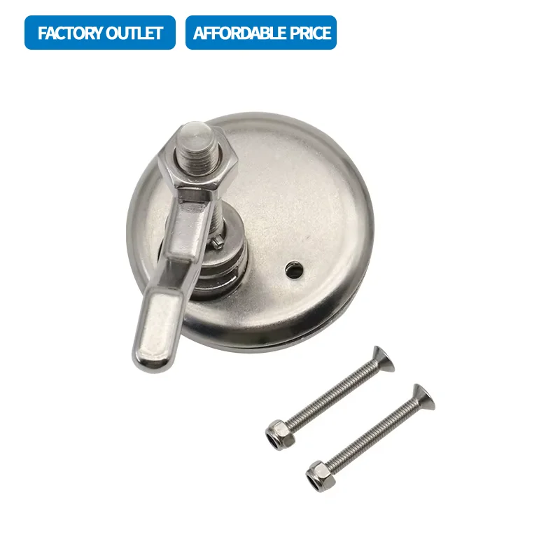 Cerradura de puerta marina de acero inoxidable 316 con mango de placa, anillo de tracción giratorio, hebilla de suelo para escotilla de cubierta de caja