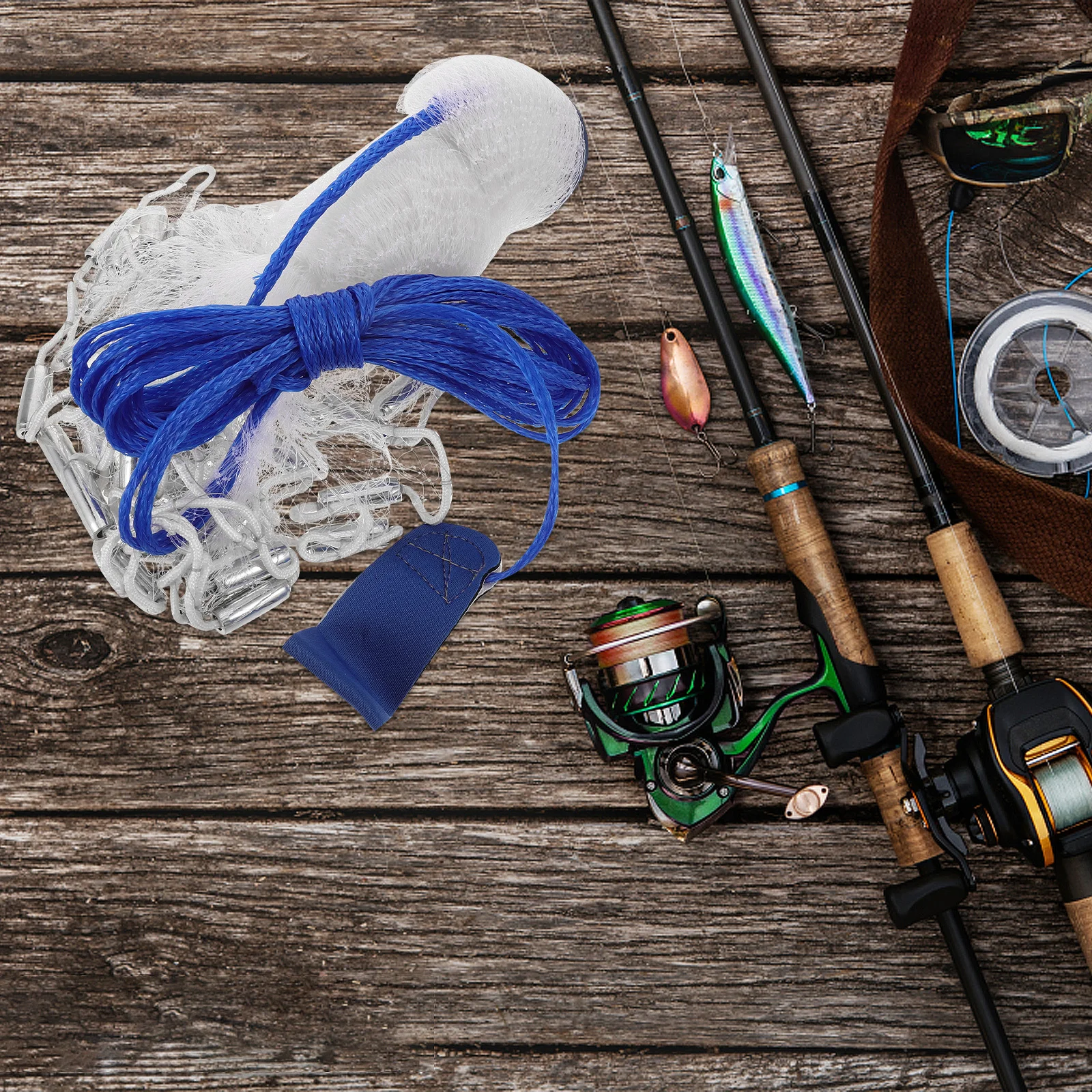 

Cast Fishing Net 4ft Monofilament Lightweight Easy Throw Bait Trap Net Fish Shrimp Saltwater Freshwater Outdoor Use