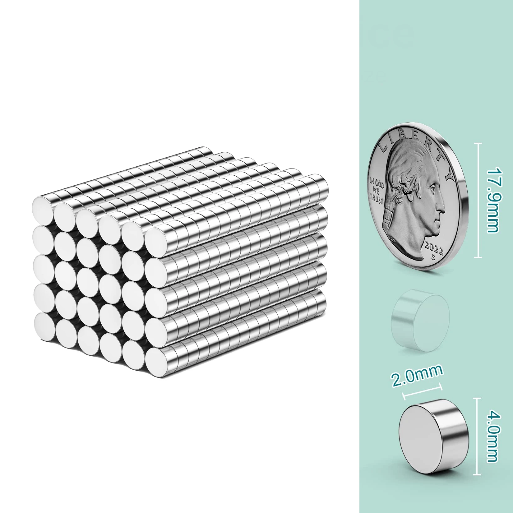 20/100/200/Pcs 4x2mm Round Shape Permanent Neodymium Super Strong Magnetic NdFeB Magnet Fridge Door Acoustic Field Electronics