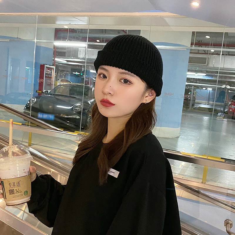 

Зимние вязаные шапки для мужчин и женщин, термомягкие эластичные шапки-бини, унисекс, чепчики с манжетами для холодной погоды, спортивная кепка