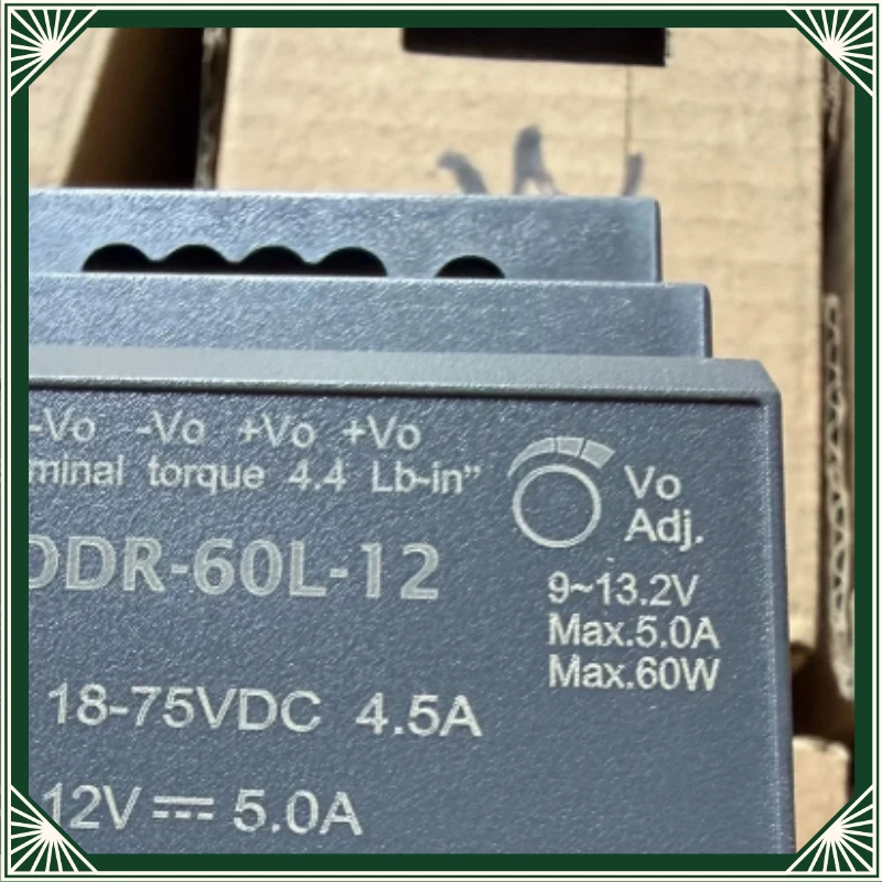 1pcDDR-60L-12 plastic case rail power supply 12V 5A 60W input 18-75VDC