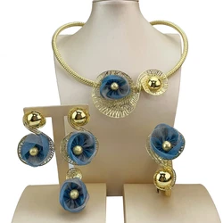Brazilian Jewelry Sets Big Jewelry Bridal Jewelry for Women Wedding Christmas Gift FHK20637