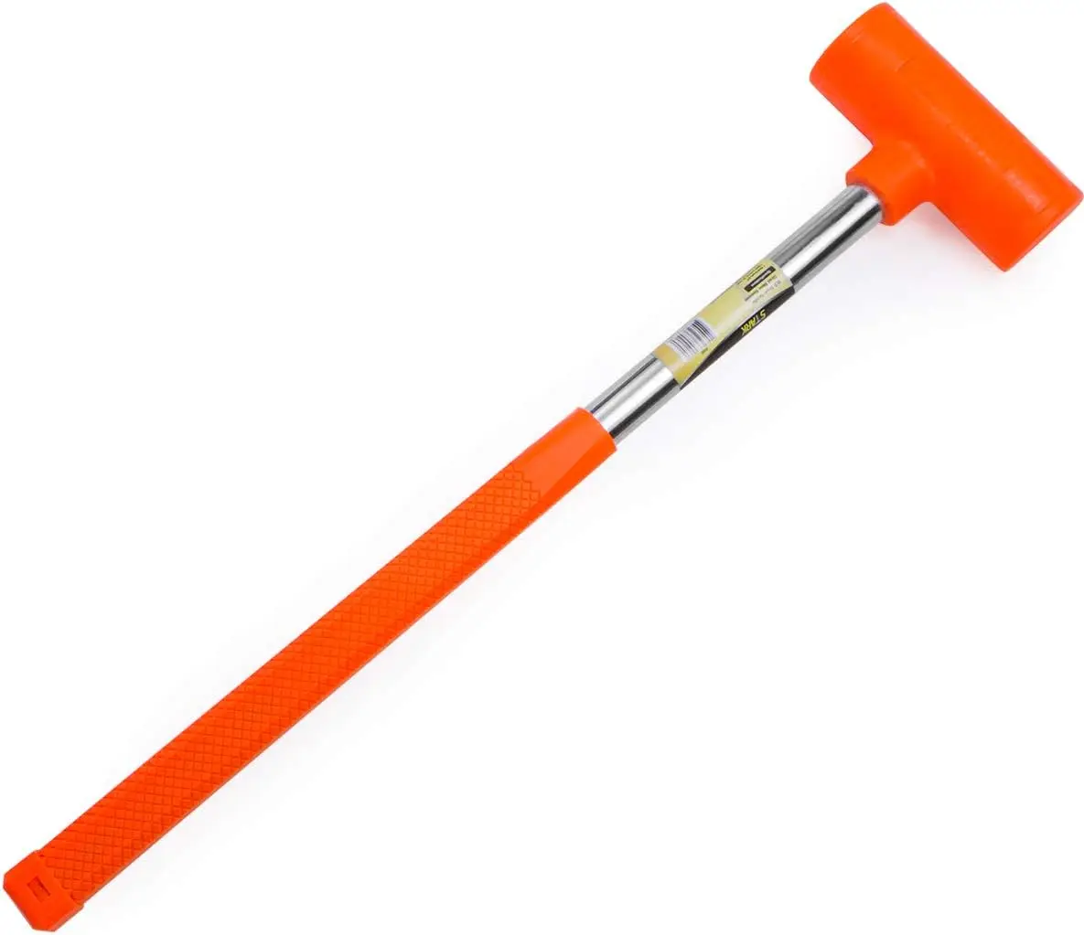 

9-Pound Dead Blow Hammer with Non-Marring Rubber Coating, Checkered Grip Handle, Rebound Resistant, Orange