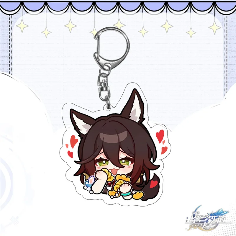 New Mihoyo Game Honkai Star Rail Keychain for Accessories Bag Impact 3rd Anime Pendant Key Chain Ring Jewelry Gifts 6CM