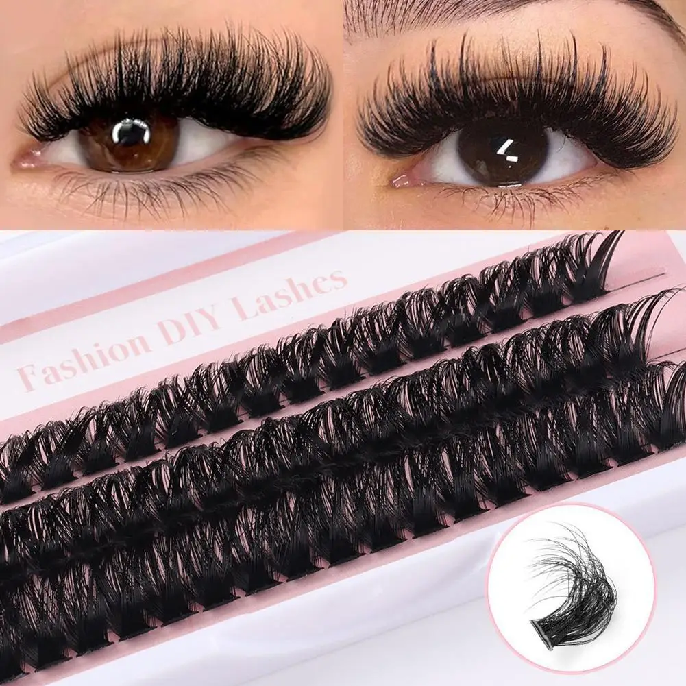 40D False Eyelashes Single Cluster False Eyelashes Natural Eyelashes DIY Spiky Lashes Cat Eye Individual Lashes Extension Makeup