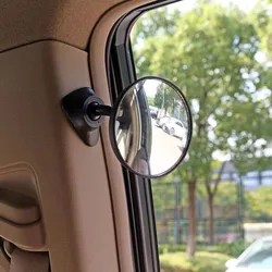 Suction cup wide field rear view mirror