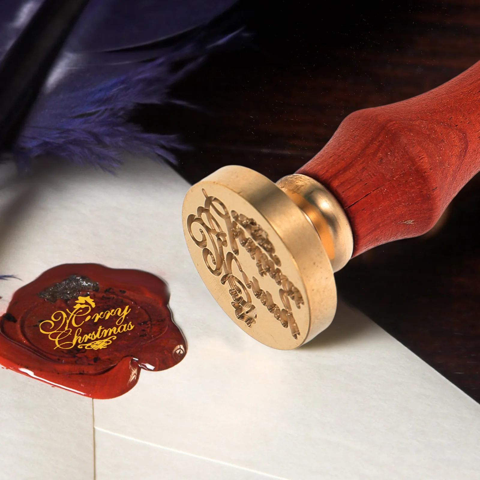

Festival Sealing Wax Seal Stamp For Invitation Card Scrapbook Decoration Removable Head Sealing Archival Ink Pads