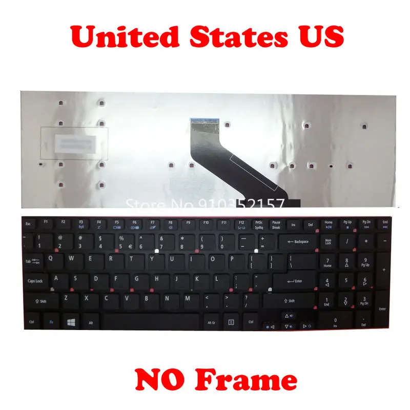 

US Keyboard For Acer 5830 5830TG MP-10K33U4-6983 PK130IN1B00 MP-10K33U4-6981 V3-531G V3-551 V3-731 V3-771 E5-771 ES1-512 ES1-731