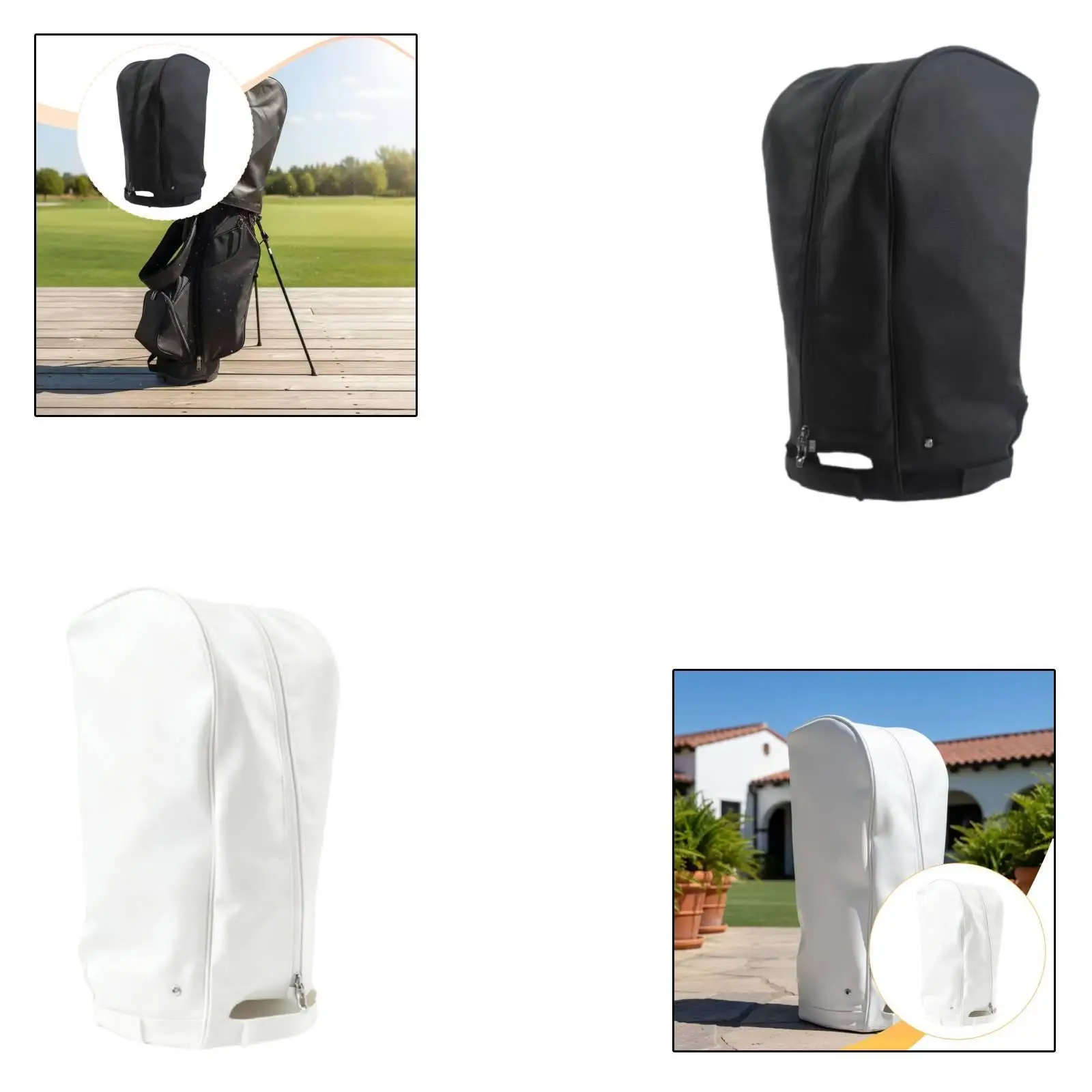Portable Golf Bag Rain Hood Lightweight Foldable Oxford Cloth Waterproof Dustproof Protector for Practice and Travel