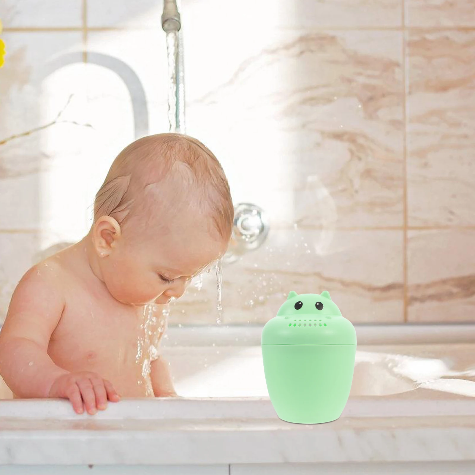 

2pcs Baby Shampoo Rinse Cup Large Bath Mug Toddler Hair Washing Ladle Spoon Comfortable Handle Bathing for Kids