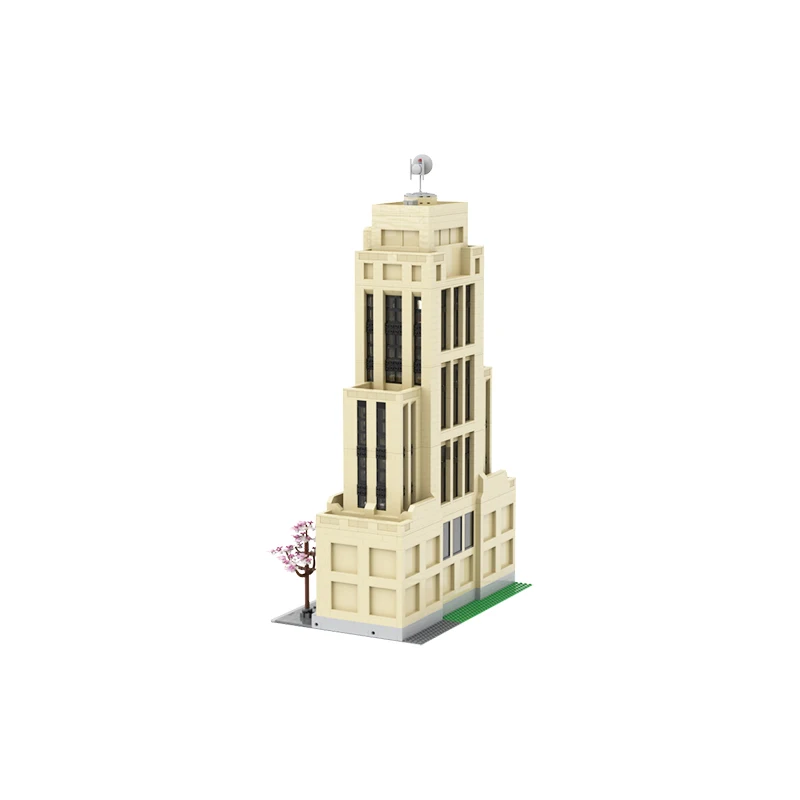 MOC City Hall Building Blocks Set Modular Street View Municipal House Architecture Model DIY Assembly Bricks Toy Gift Adults