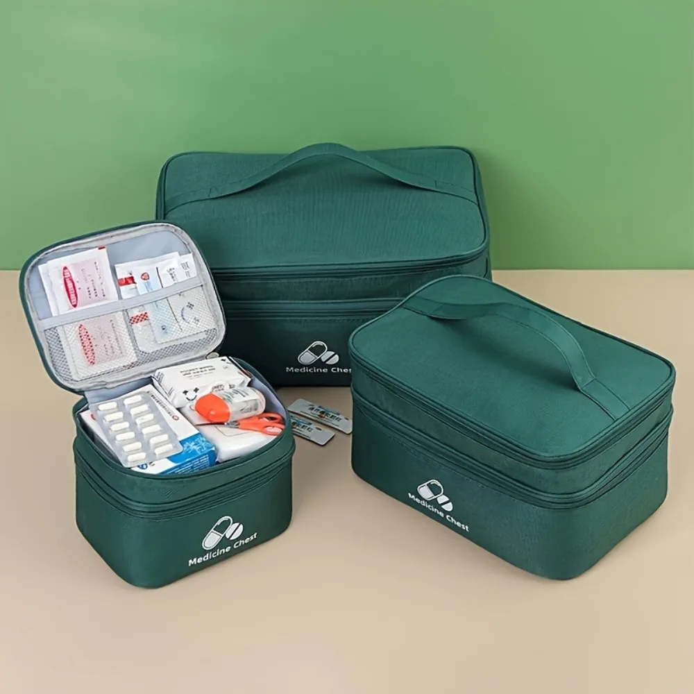 

Portable First Aid Emergency Bag, Multi-Layer Medicine Storage Bag, Lightweight Medical Organizer for Outdoor Travel