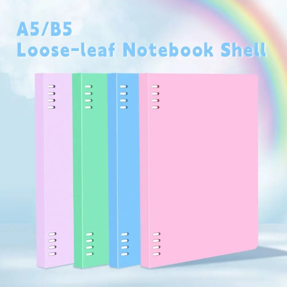 Simple Macaron Color Notebook A5/B5 Detachable Binder Book Horizontal Line Inner Page Diary Book Gift