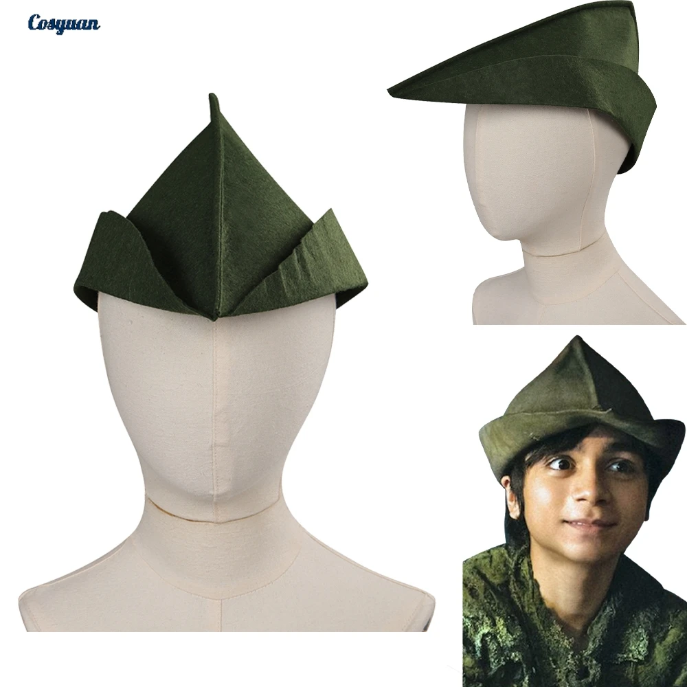 2023 فيلم ويندي بان تأثيري الخيال اكسسوارات ملابس للحفلات الدعامة بيتر قبعة الاطفال الفتيان لعب الأدوار فانتازيا قبعة هالوين كرنفال #1