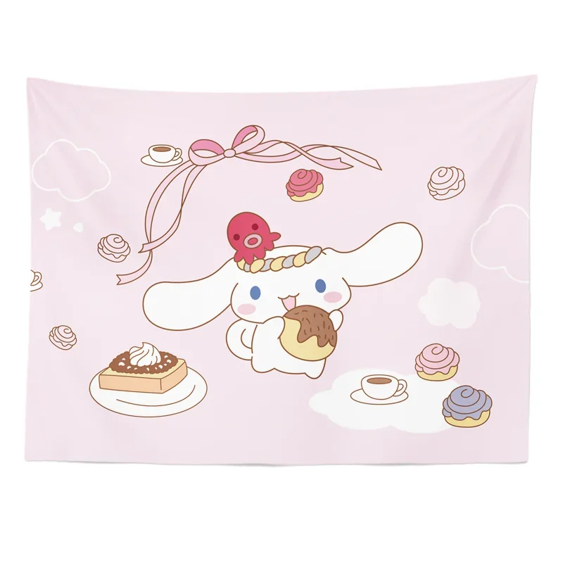 Cute Cinnamoroll cartoonliving room decorations hanging cloth hanging cloth children's bedrooms backgrounds tapestries