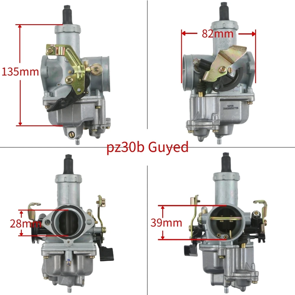 PZ30 30mm Motorcycle Carburetor for Honda 4-stroke CG175 CG200 CG250 TMX200 XL200 XR200 175cc -250cc ATV Go-kart Carb