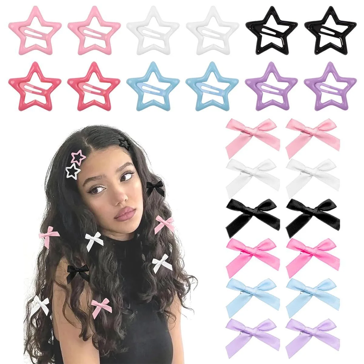 

Hot-selling 4cm Bow Hair Clips Duckbill Clips Ballet-style Ribbon Small Hair Clips Dopamine Sweet Braided Hair Accessories