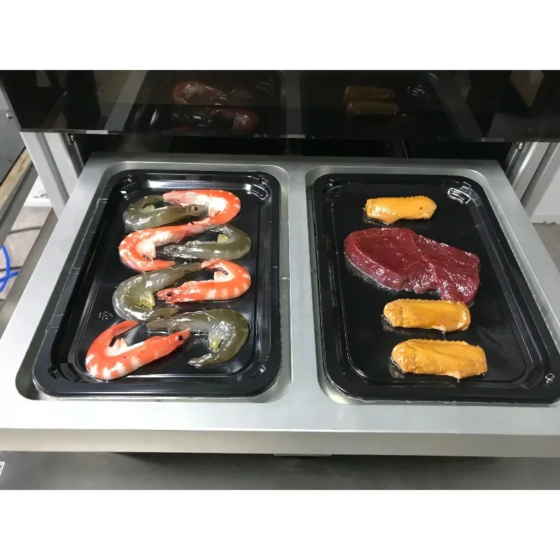 Tray transparent soft plastic film cover for raw carnivorous fish salad chocolate machine