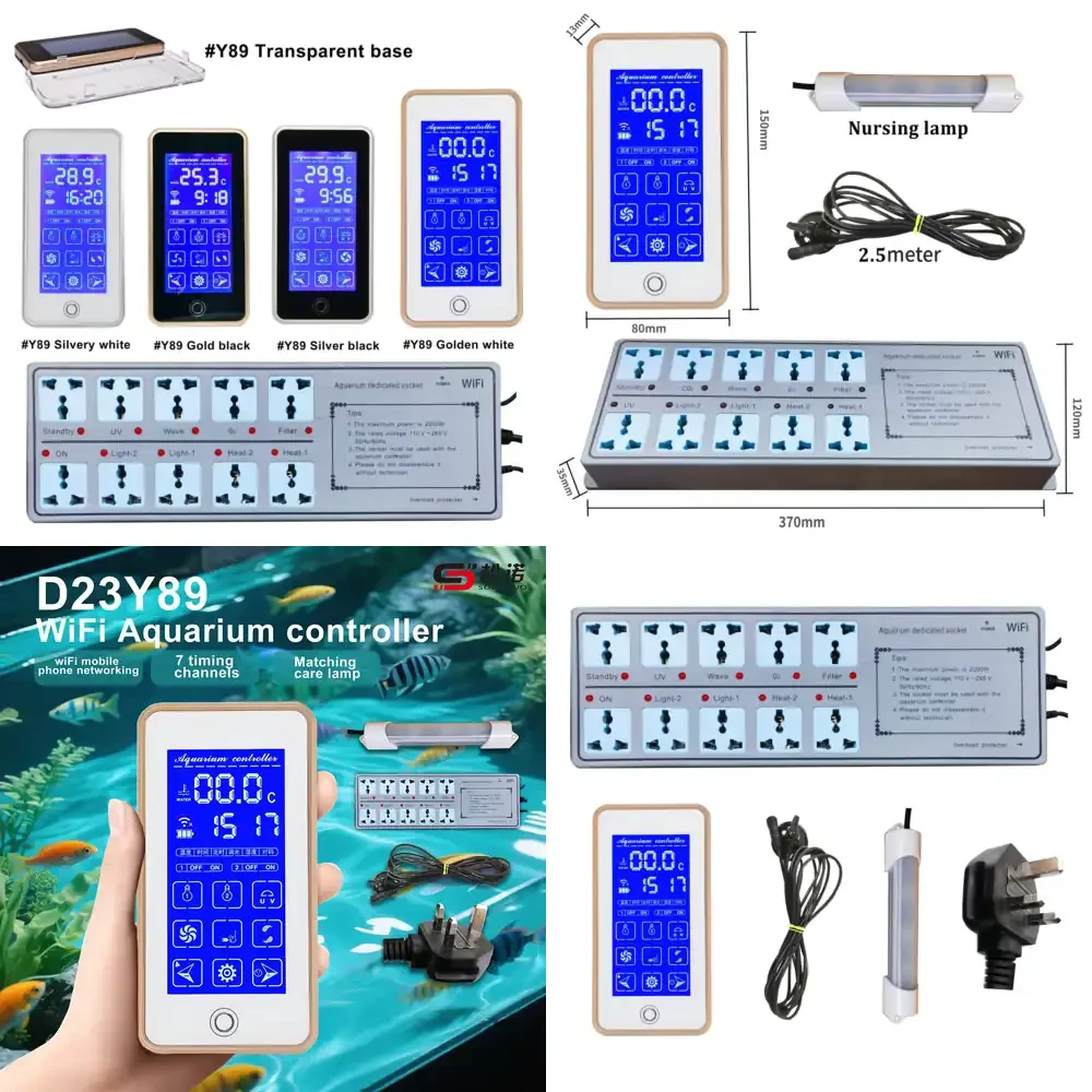 D23Y89 JaBo Smart WiFi Timer Socket Durable Rectangle Shape Mobile Phone Accessory for Aquarium Networking