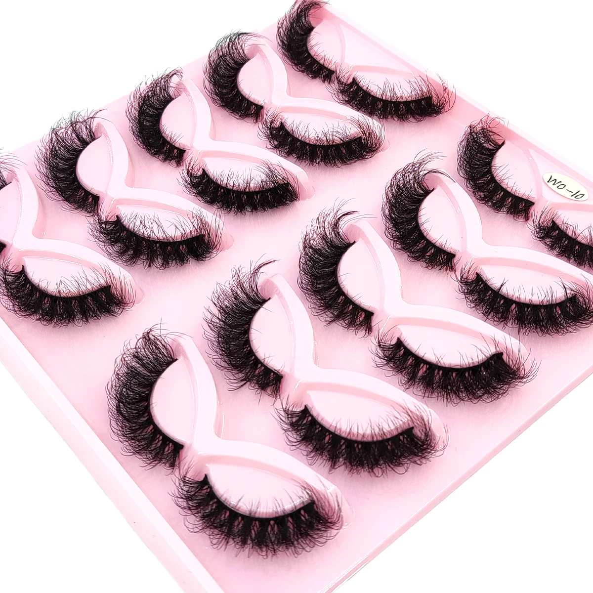 NEU 10 Paar 3D-Faux-Nerzwimpern Wispy Fluffy Falsche Wimpern Dickes Volumen Dramatische Cat-Eye-Wimpern Lange Streifen Wispy-Wimpern