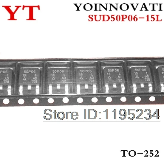 50pcs/lot SUD50P06-15L SUD50P06 50P06-15 50P06 TO-252 IC Best quality