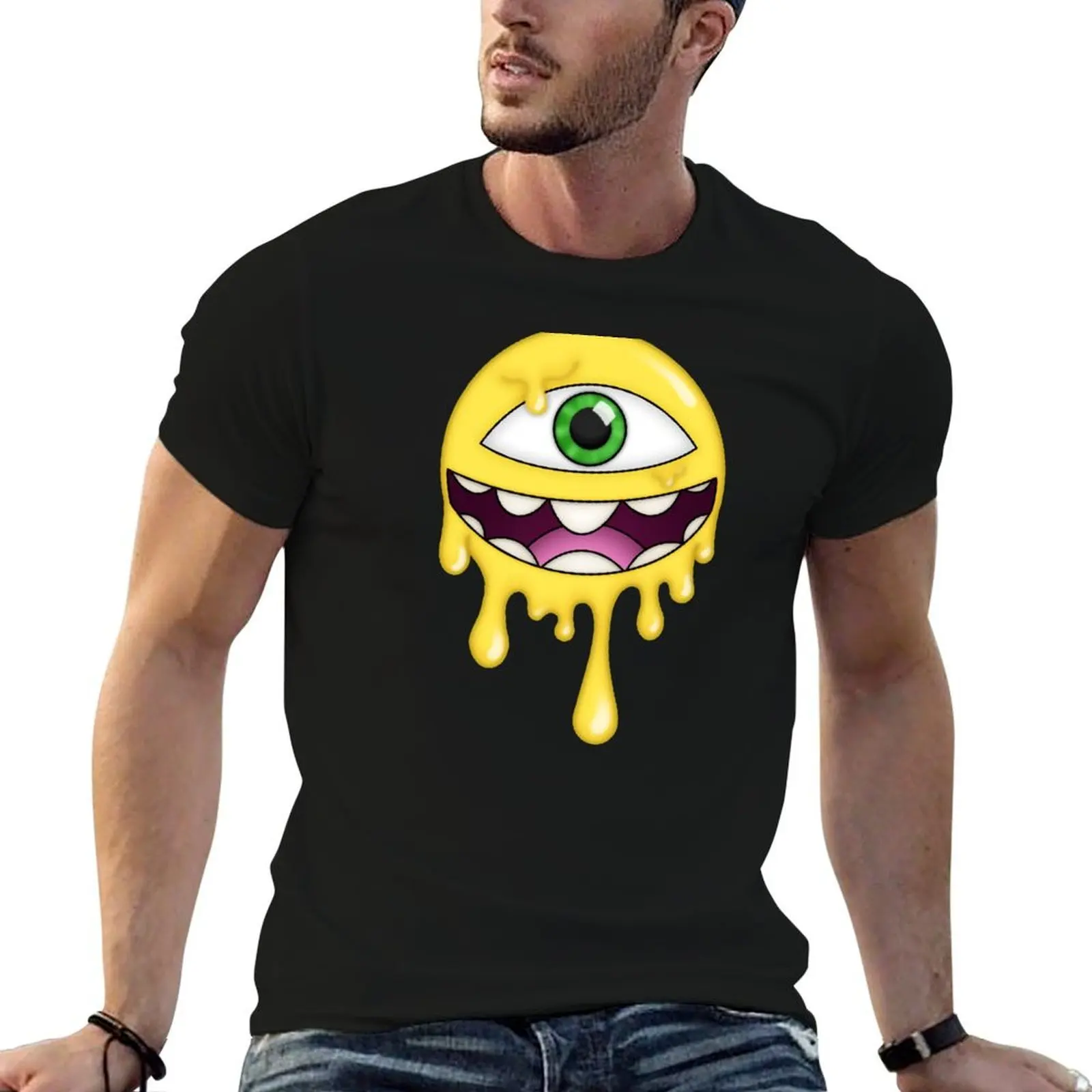 

Drippy Round Cyclops T-Shirt cotton t shirt man t shirt for man T-Shirt