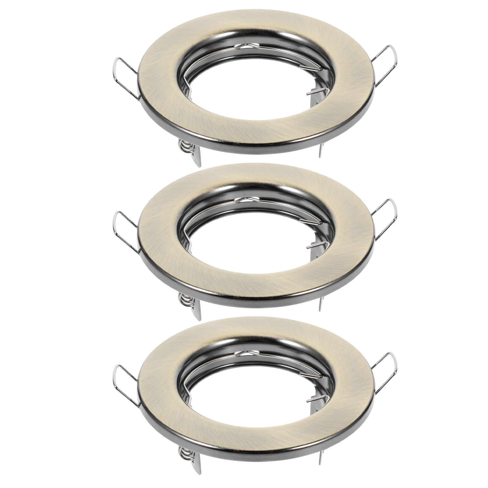 

3pcs Recessed Fixture Frames Metal Spotlight Down Holder Gu10 Mr16 Space-Saving Ceiling Fitting Easy Installation Spotlights